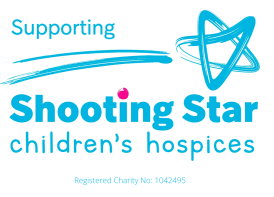 Text reads: Supporting Shooting Star Children's hospices.